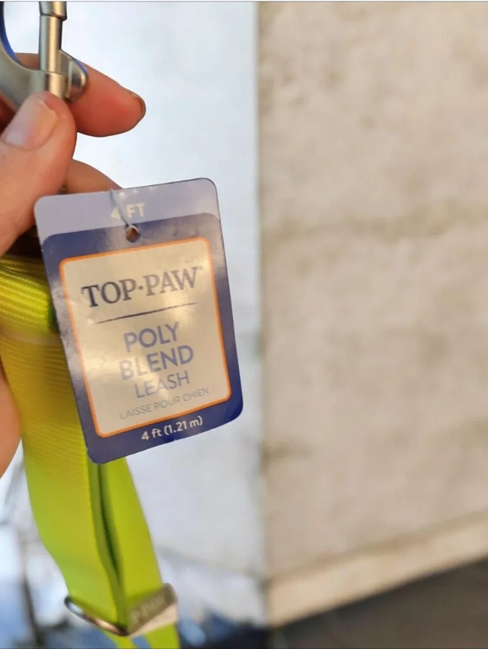 Top Paw Neon Lime Poly Blend Dog Leash